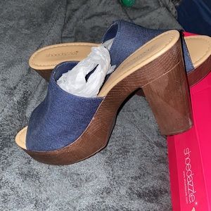 Denim dress sandals chanah sz 11 women’s brand new